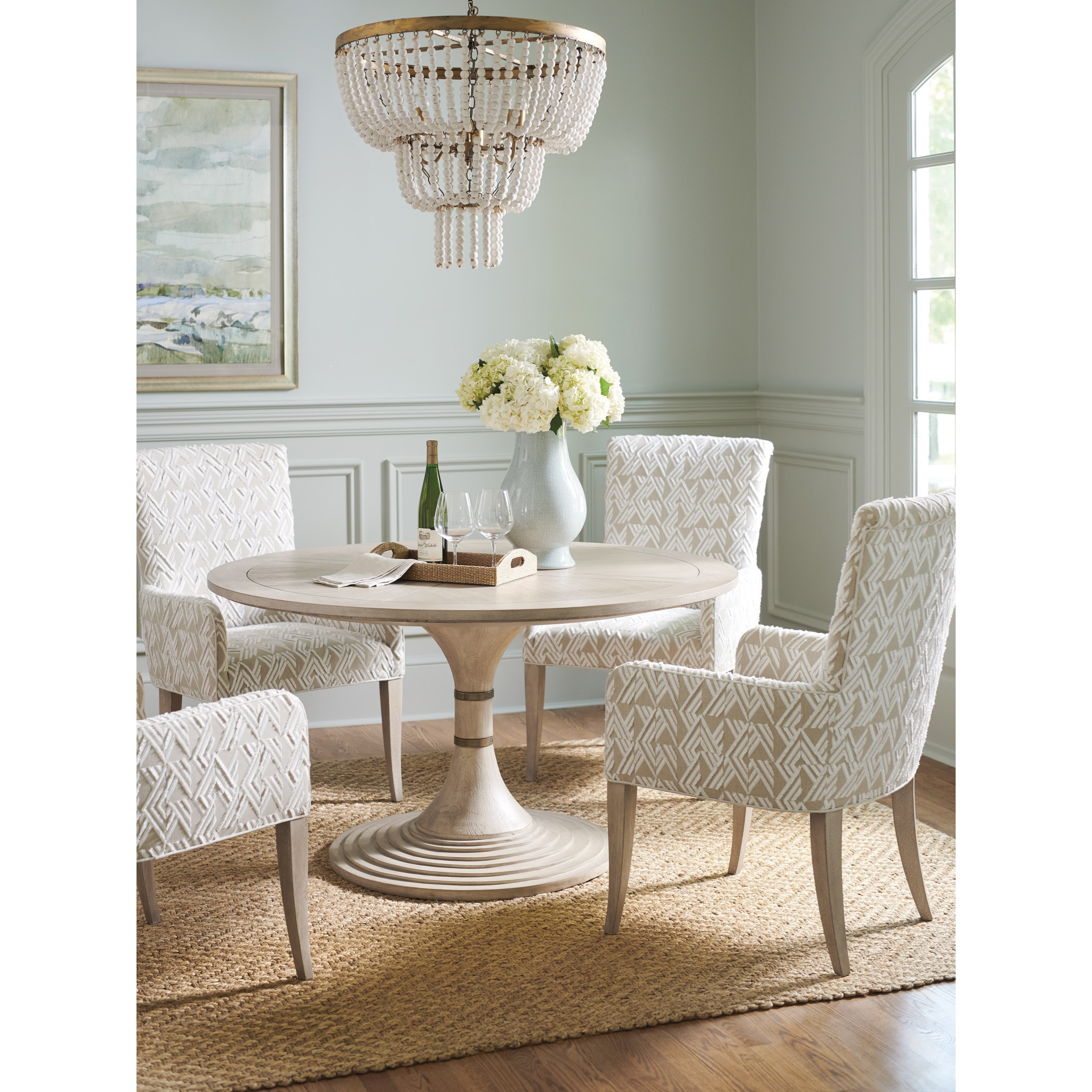 Barclay expandable round dining pedestal table discount
